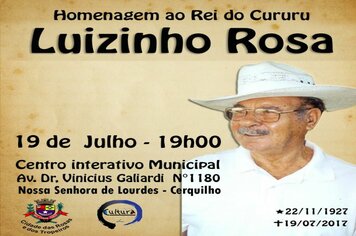 Foto - Homenagem ao Rei do Cururu - Luizinho Rosa