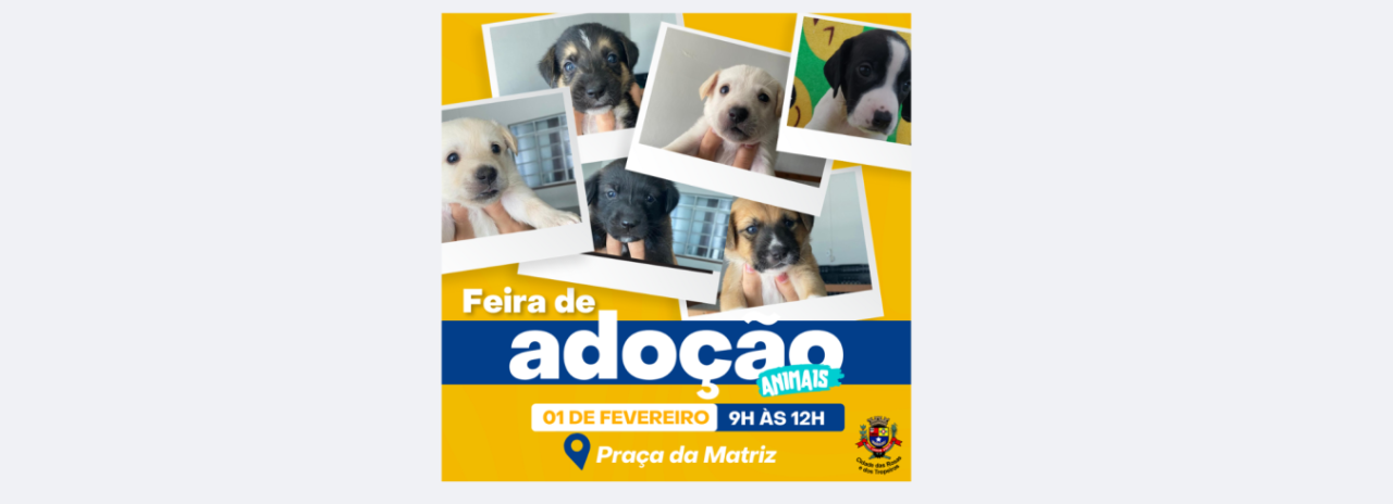 Encontre um Companheiro: Prefeitura de Cerquilho realiza Feira de Adoção de Animais Especial Filhotes neste sábado, dia 01 de fevereiro. 