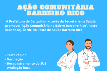 Secretaria de Saúde promove Ação Comunitária Barreiro Rico