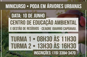 Prefeitura de Cerquilho oferece minicurso gratuito de Poda em Árvores Urbanas