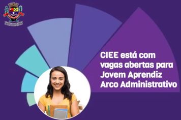 CIEE está com vagas abertas para Jovem Aprendiz Arco Administrativo