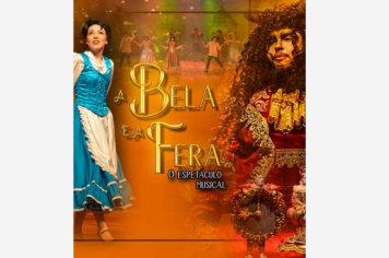 O Teatro Municipal de Cerquilho apresenta o espetáculo Infantil “A Bela e A Fera” que promete encantar o público. 