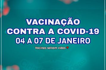 Atenção para a programação da primeira semana de vacinação contra a Covid-19 em Cerquilho