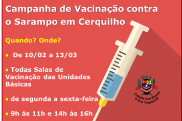 Prefeitura de Cerquilho informa sobre Vacinação contra o Sarampo