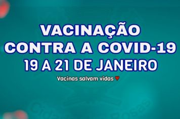 Confira a programação da vacinação contra a Covid-19 nos próximos dias