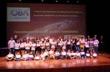 A Prefeitura Municipal de Cerquilho celebra a entrega de certificados e medalhas aos alunos vencedores da 26ª Olimpíada Brasileira de Astronomia e Astronáutica (OBA) e 17ª Mostra Brasileira de Foguetes (MOBFOG).