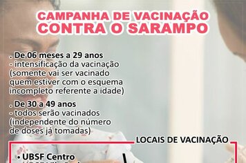 Campanha de Vacinação Contra o Sarampo em Cerquilho