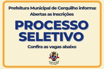 Prefeitura Municipal de Cerquilho abre processo seletivo 