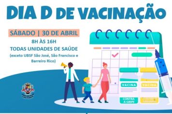 Cerquilho terá dois Dias D de vacinação contra a Gripe e contra o Sarampo nesta semana: quarta e sábado
