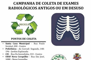 Prefeitura de Cerquilho segue com Campanha de Coleta de Chapas de Raios X