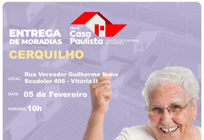 A Prefeitura de Cerquilho, por meio do Departamento Social, convida a população para a Inauguração do Programa Vida Longa,