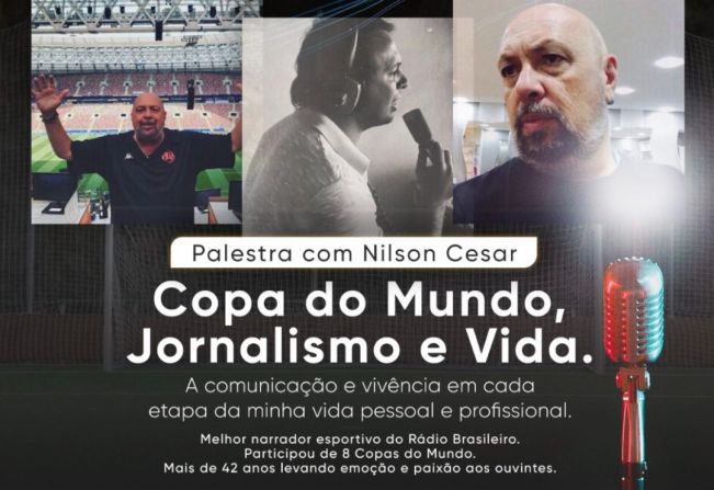 Teatro Municipal recebe Nilson Cesar com a Palestra “Copa do Mundo, Jornalismo e Vida”
