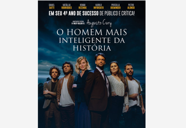 O Teatro Municipal de Cerquilho apresenta: O Homem Mais Inteligente da História, no dia 13 de setembro. 
