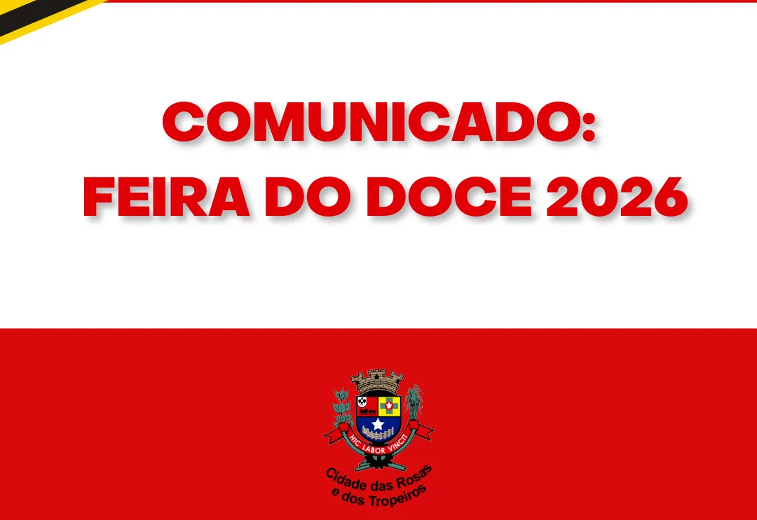 Comunicado: Feira do doce