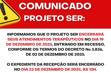 Comunicado — Projeto SER