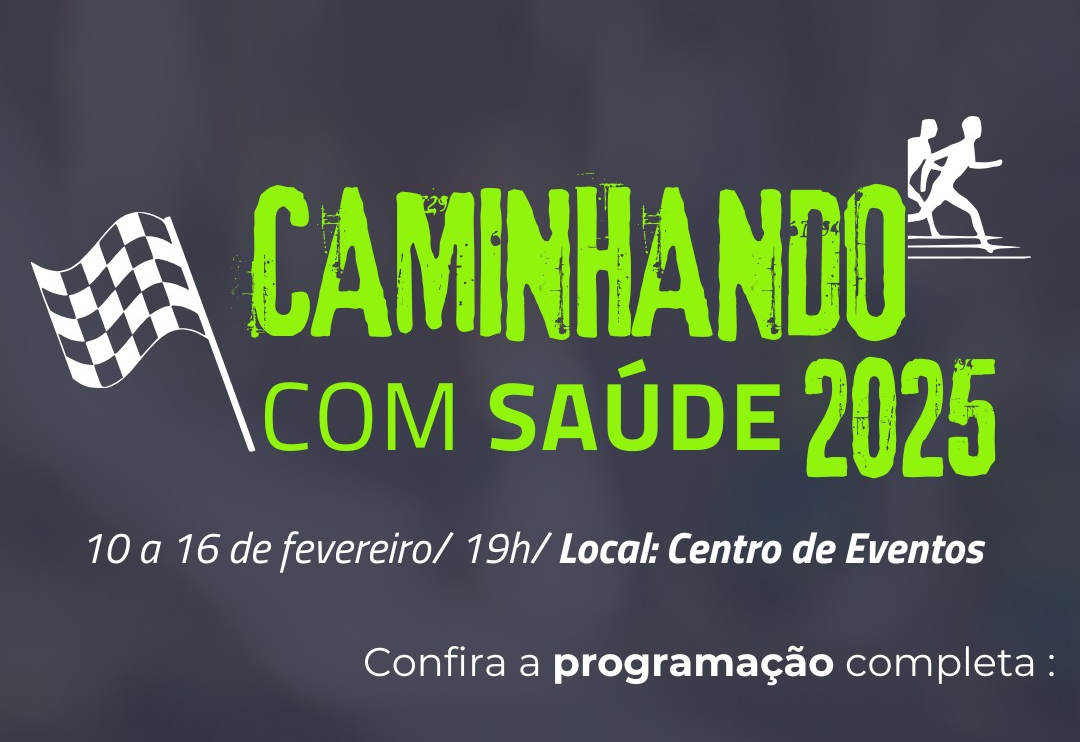 A Prefeitura de Cerquilho, por meio da SETUL convida a população para o 25º Caminhando com Saúde. Confira a Programação! 